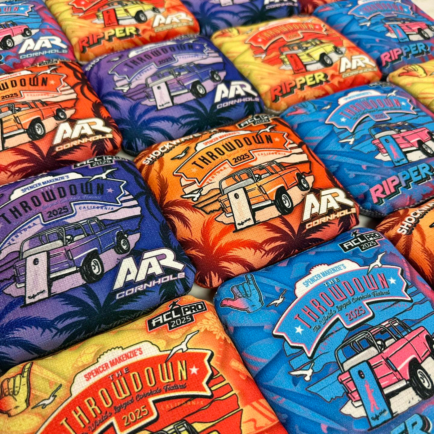 2025 AAR Cornhole Official Throwdown Bags - Multiple Series/Designs - ACL Pro Stamped - SET OF 4
