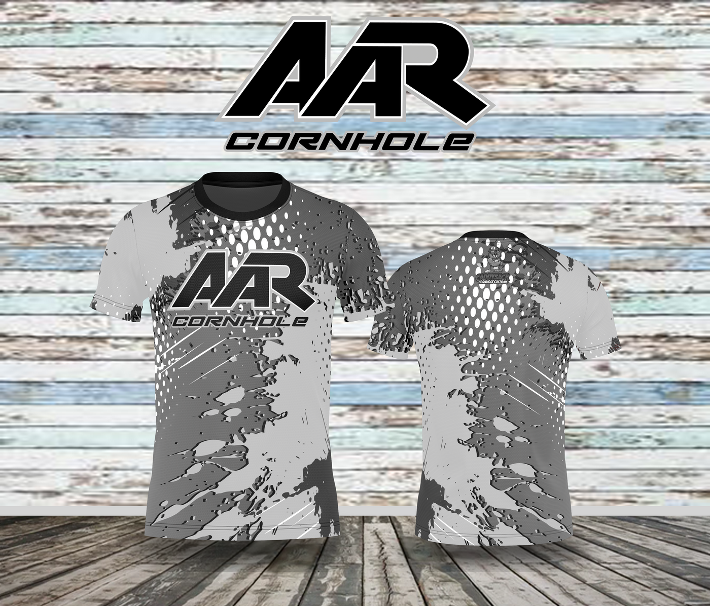 AAR Cornhole Jersey - Halftone Grunge - Gray