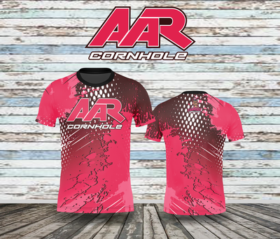 AAR Cornhole Jersey - Halftone Grunge - Pink