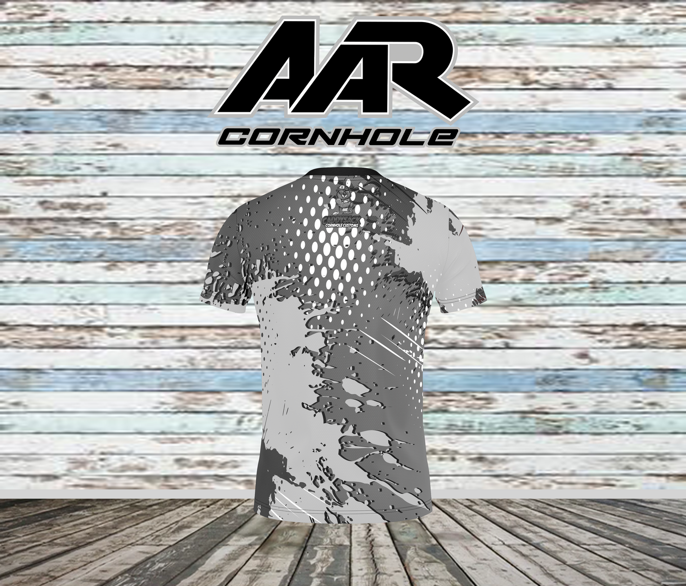 AAR Cornhole Jersey - Halftone Grunge - Gray