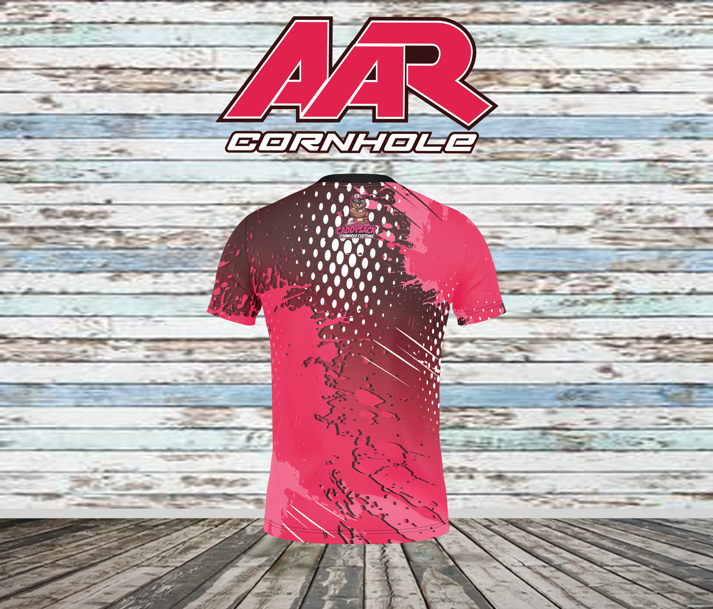 AAR Cornhole Jersey - Halftone Grunge - Pink