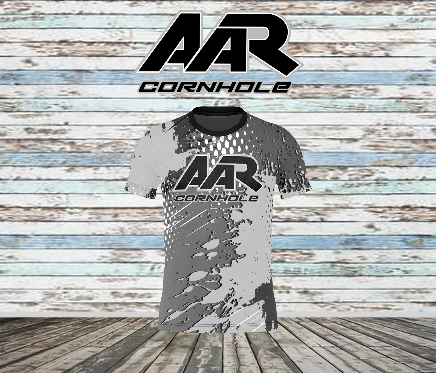 AAR Cornhole Jersey - Halftone Grunge - Gray