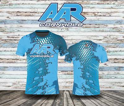 AAR Cornhole Jersey - Halftone Grunge - Blue