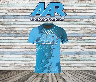 AAR Cornhole Jersey - Halftone Grunge - Blue