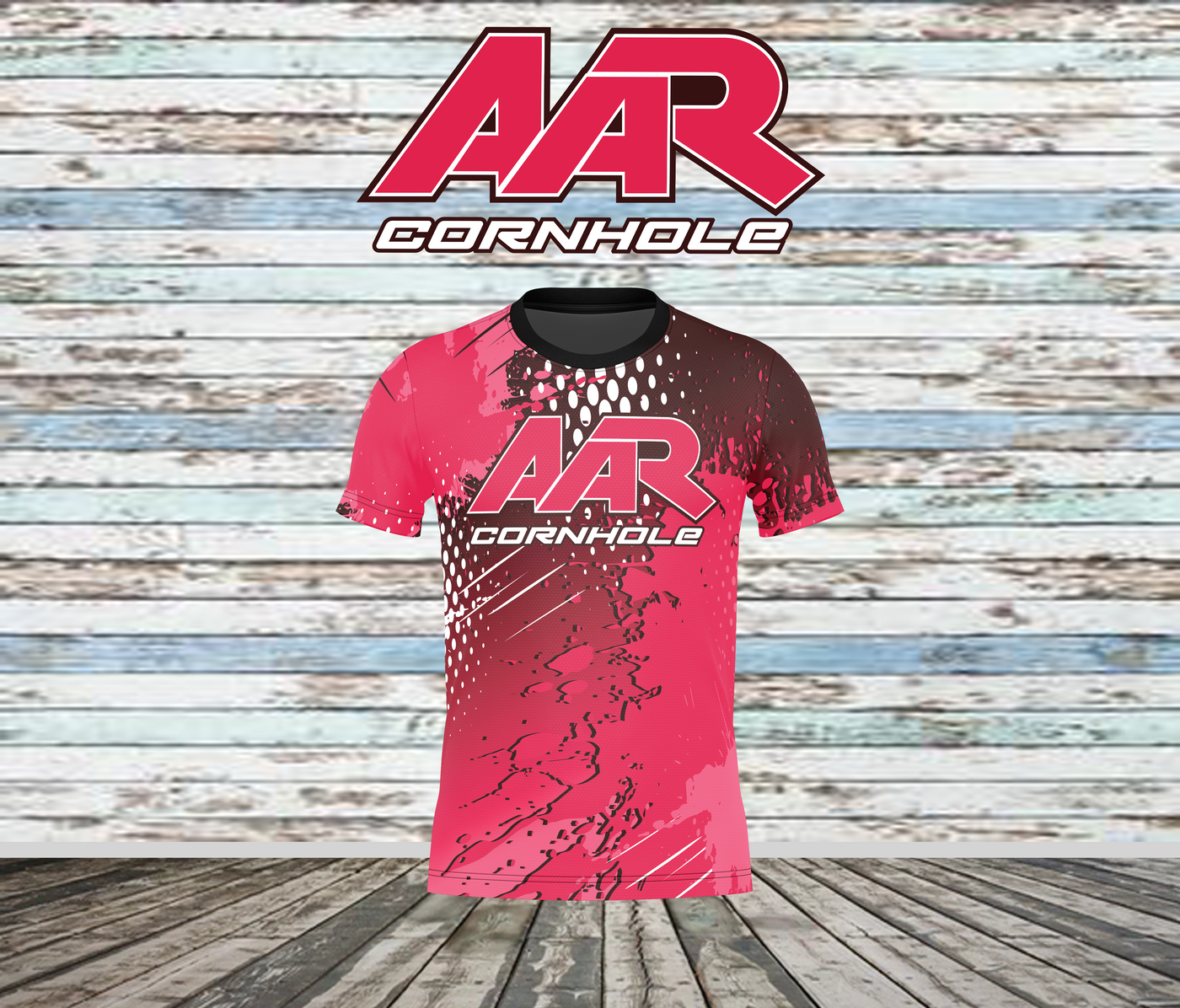 AAR Cornhole Jersey - Halftone Grunge - Pink