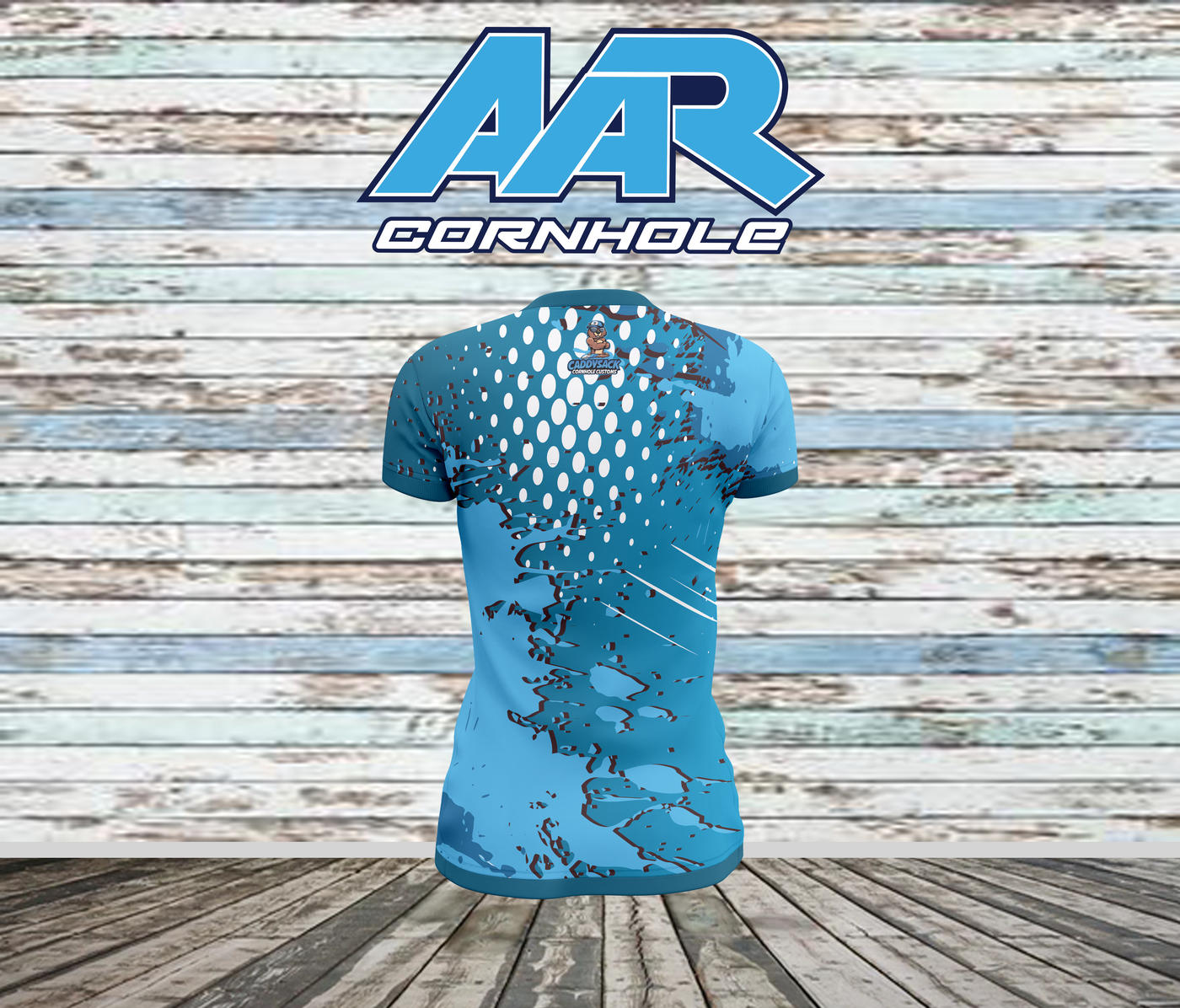 AAR Cornhole Jersey - Halftone Grunge - Blue