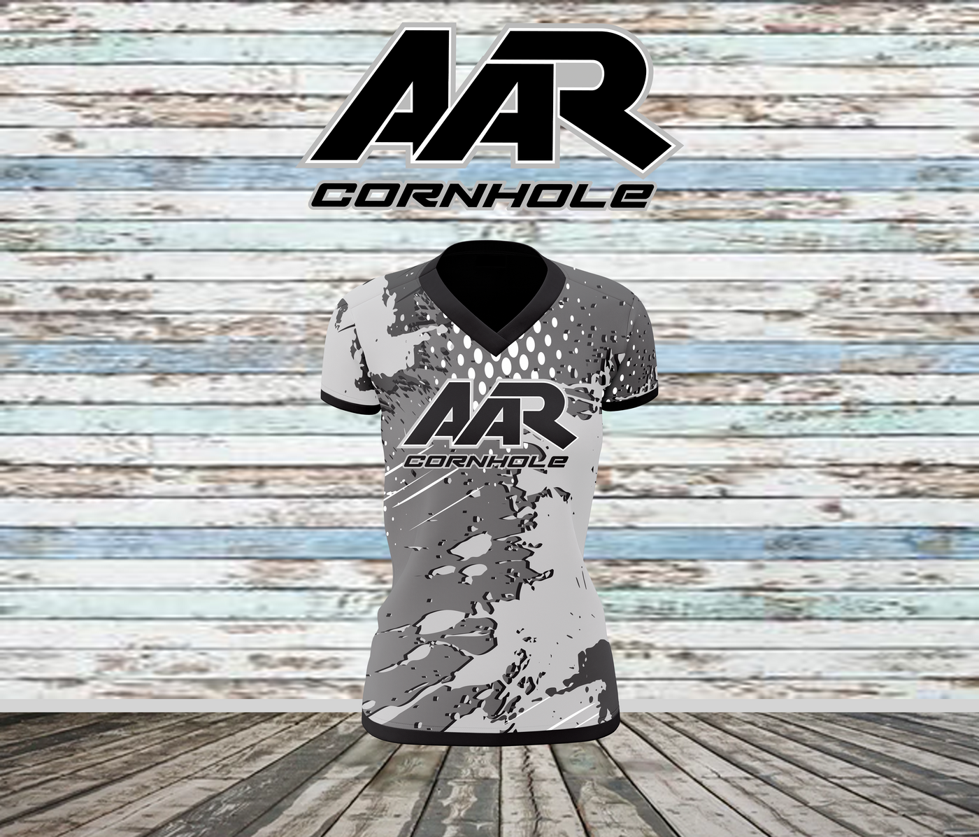 AAR Cornhole Jersey - Halftone Grunge - Gray