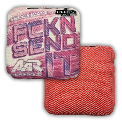 2026 AAR Shockwave-X Cornhole Bags - FCKN SEND IT Edition - ACL Pro Stamped - SET OF 4