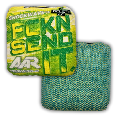 2026 AAR Shockwave-X Cornhole Bags - FCKN SEND IT Edition - ACL Pro Stamped - SET OF 4