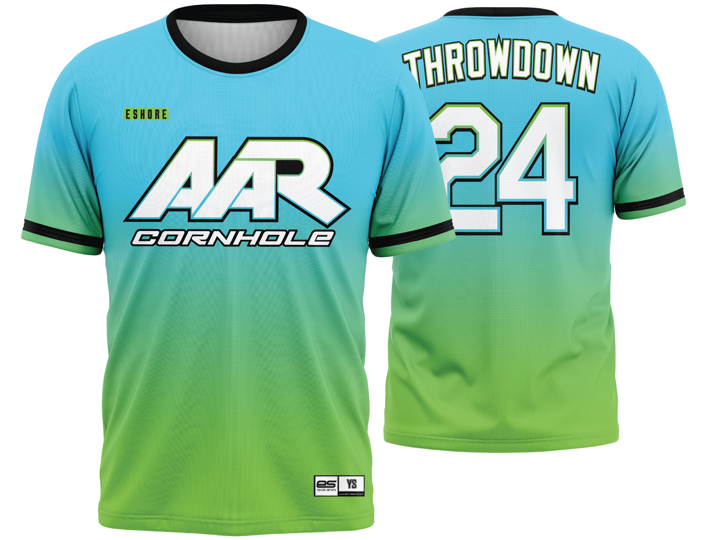 Blank Jersey - Blue/Green Throwdown Gradient Jersey - 2024