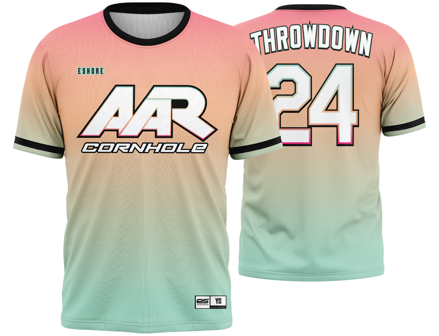 Blank Jersey - Peach/Mint Throwdown Gradient Jersey - 2024