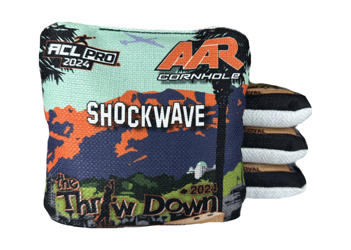 2024 Throw Down Cornhole Festival Official Tournament Bags - Multiple Series/Designs - ACL PRO STAMPED - SET OF 4